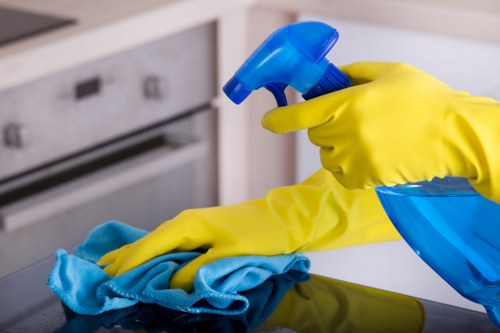 Equipment and cable management during a carpet cleaning job