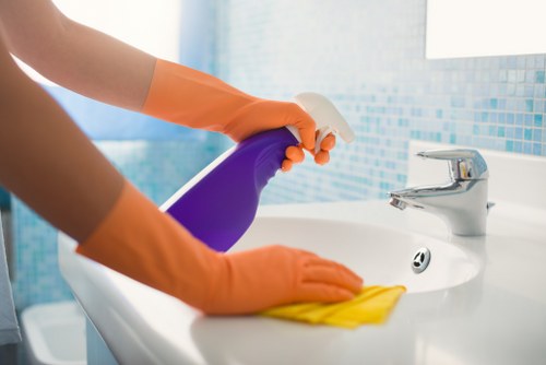 Specialist cleaning equipment used for upholstery care
